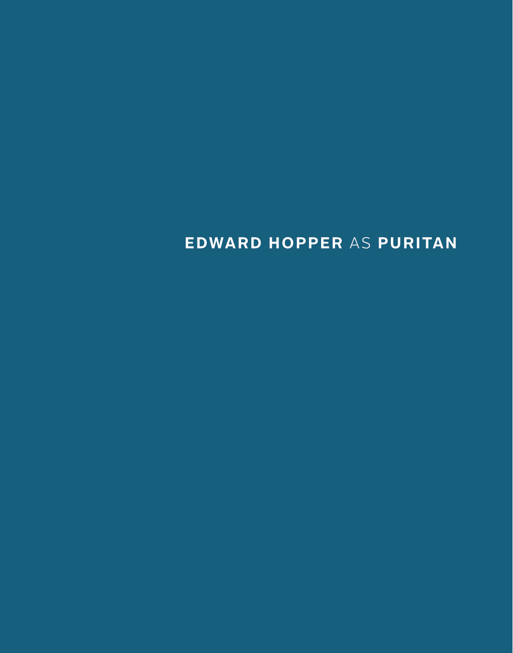 Edward Hopper as Puritan, published by Craig Starr Gallery, 2023